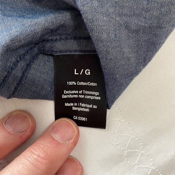 Ripzone Blue/Gray Patterned Men's Short Sleeve Button Up Shirt Size Large - Picture 6 of 11